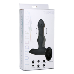 Vibrating and Thrusting Remote Control Silicone Anal Plug