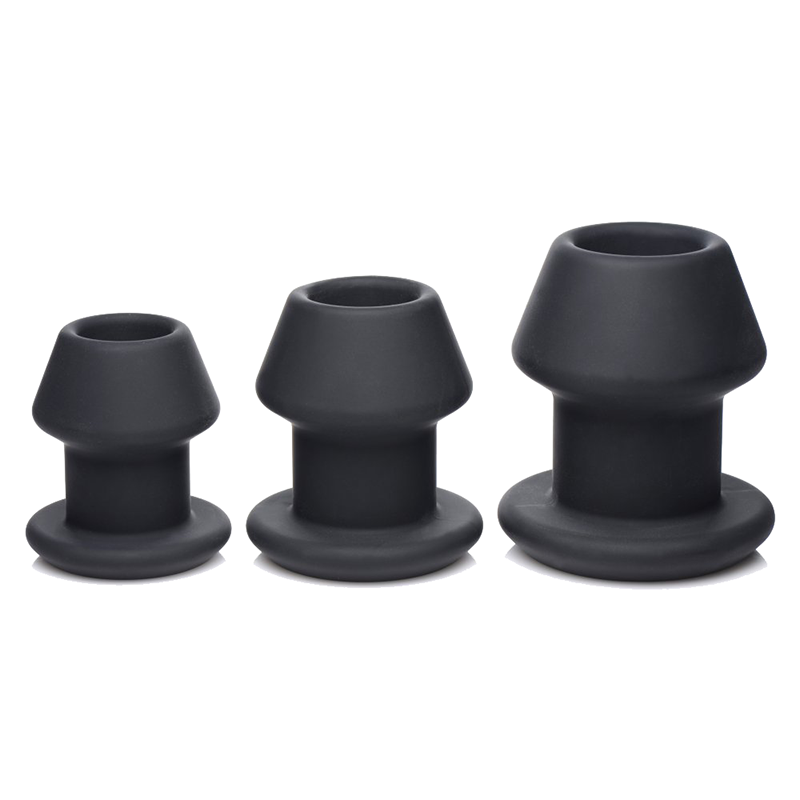 Gape-Grommets 3 Piece Hollow Silicone Anal Dilator Set Gape-Grommets 3 Piece Hollow Silicone Anal Dilator Set