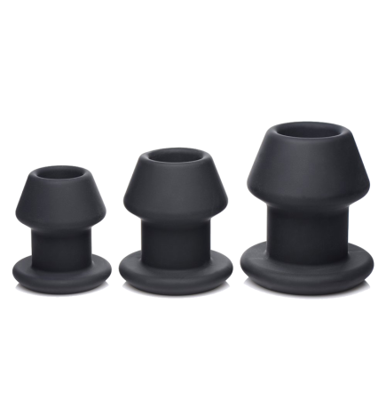 Gape-Grommets 3 Piece Hollow Silicone Anal Dilator Set