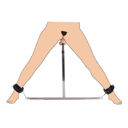 Squat Anal Impaler with Spreader Bar and Cuffs