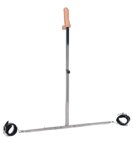 Squat Anal Impaler with Spreader Bar and Cuffs