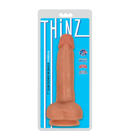 Thinz 7 Inch Slim Dildo with Balls