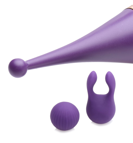 Pulsing G-spot Pinpoint Silicone Vibrator with Attachments