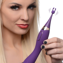 Pulsing G-spot Pinpoint Silicone Vibrator with Attachments