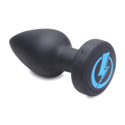 E-Stim Pro Silicone Vibrating Anal Plug with Remote Control