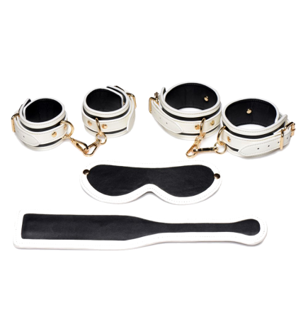 Kink in the Dark Glowing Cuffs Blindfold and Paddle Bondage Set