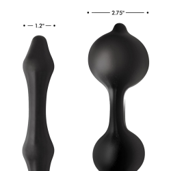 Devils Rattle Inflatable Silicone Anal Plug with Cock Ring