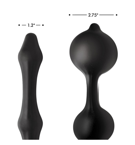 Devils Rattle Inflatable Silicone Anal Plug with Cock Ring