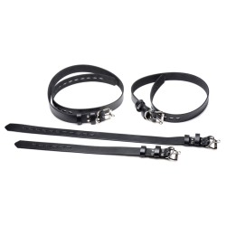 Leather Locking Bondage Straps -  4 Pack