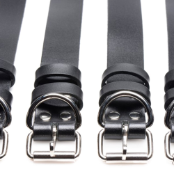 Leather Locking Bondage Straps -  4 Pack