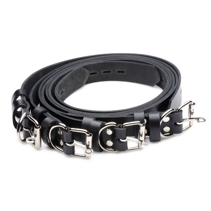 Leather Locking Bondage Straps - 4 Pack Leather Locking Bondage Straps - 4 Pack