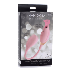 Shegasm 8X Tandem Plus Silicone Suction Clitoral Stimulator and