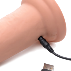 7X Inflatable and Vibrating Remote Control Silicone Dildo - 7"