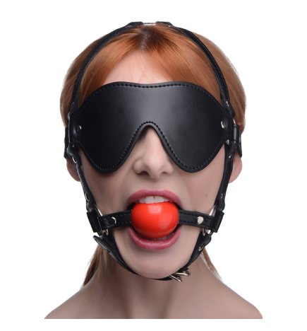 Blindfold Harness and Ball Gag