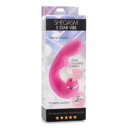 Shegasm 10X Tapping G-Spot Vibrator with Suction - Pink