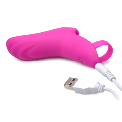 7X Finger Bang Her Pro Silicone Vibrator - Pink