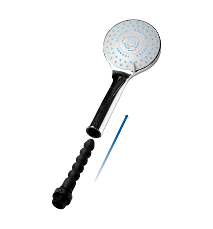 Shower Head with Silicone Enema Nozzle