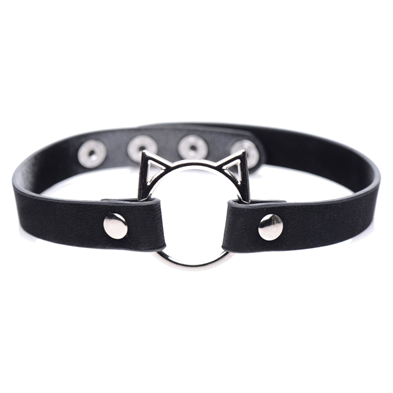 Kinky Kitty Ring Slim Choker - Black Kinky Kitty Ring Slim Choker - Black