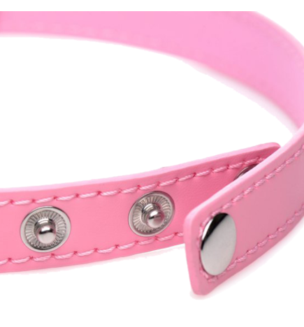 Kinky Kitty Ring Slim Choker - Pink