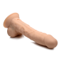 8 Inch Silexpan Hypoallergenic Silicone Vibrating Dildo - Light
