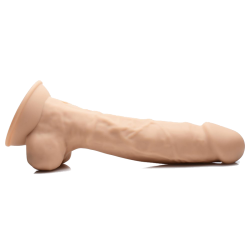 8 Inch Silexpan Hypoallergenic Silicone Vibrating Dildo - Medium