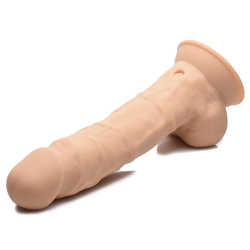 8 Inch Silexpan Hypoallergenic Silicone Vibrating Dildo - Medium