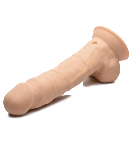 8 Inch Silexpan Hypoallergenic Silicone Vibrating Dildo - Medium