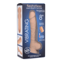 8 Inch Silexpan Hypoallergenic Silicone Vibrating Dildo - Medium