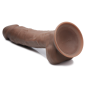 8 Inch Silexpan Hypoallergenic Silicone Vibrating Dildo - Dark