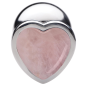 Authentic Rose Quartz Gemstone Heart Anal Plug