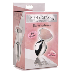 Authentic Rose Quartz Gemstone Heart Anal Plug