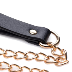 Leashed Lover Black and Gold Chain Leash