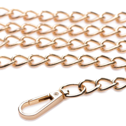 Leashed Lover Black and Gold Chain Leash