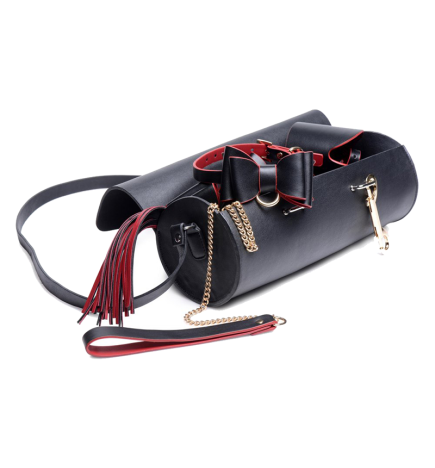 Black and Red Bow Bondage Set with Carry Case