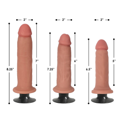 Jock Light Vibrating Dildo (3 Sizes)