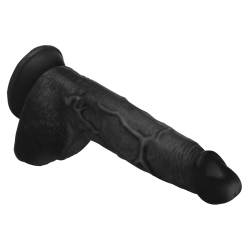 Beefy Brad 9 inch Dildo with Balls - Black