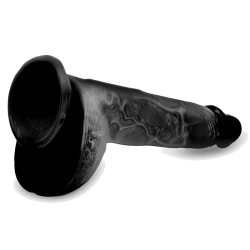 Beefy Brad 9 inch Dildo with Balls - Black