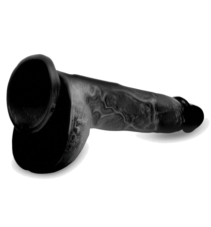 Beefy Brad 9 inch Dildo with Balls - Black
