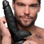 Beefy Brad 9 inch Dildo with Balls - Black
