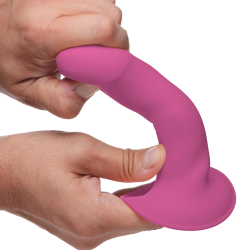 10X Squeezable Vibrating Dildo (Pink)