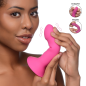 10X Squeezable Vibrating Dildo (Pink)