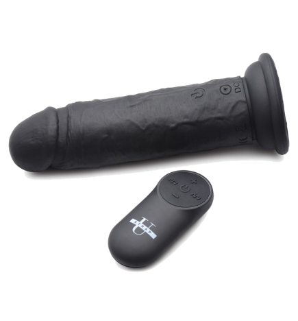 Power Player 28X Vibrating Silicone Dildo with Remote