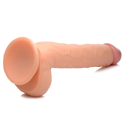 Long Logan 10 Inch Dildo with Balls - Light