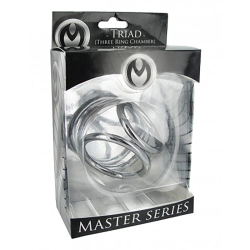 Triple Chrome Cock & Ball Ring