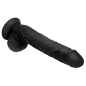 Long Logan 10 Inch Dildo with Balls - Black