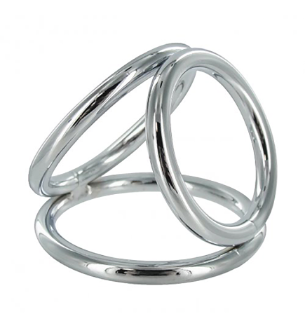 Triple Chrome Cock & Ball Ring