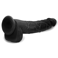 Hung Harry 11.75 Inch Dildo with Balls - Black