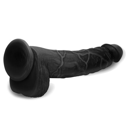 Hung Harry 11.75 Inch Dildo with Balls - Black
