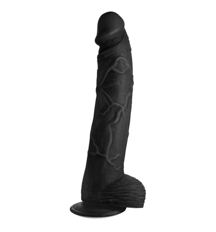 Hung Harry 11.75 Inch Dildo with Balls - Black