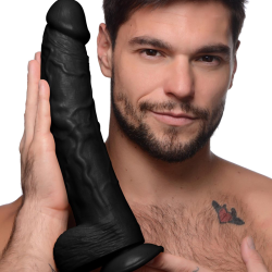 Hung Harry 11.75 Inch Dildo with Balls - Black